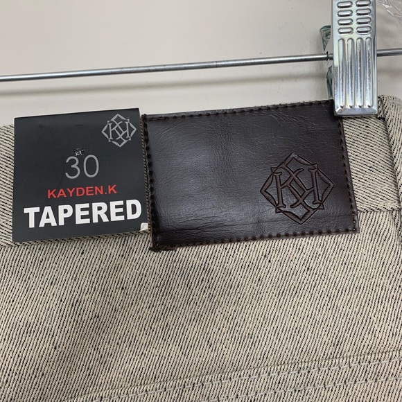 Kayden K men’s tapered white jeans - Picture 3 of 7